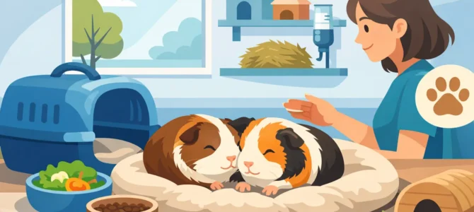 Boarding for Bonded Guinea Pigs