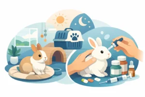 Rabbit Boarding With Medication Done Properly